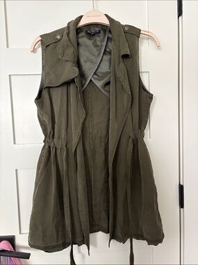 Olive Utility Vest Jacket